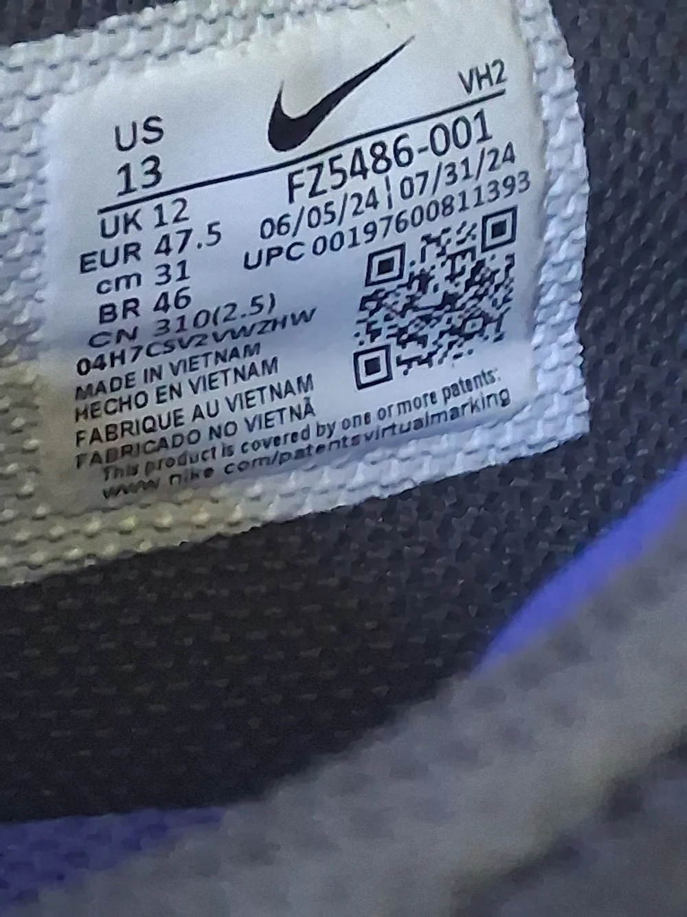 Nike Air Max Excee Black Smoke Grey Racer Blue Shoe - Size 13
